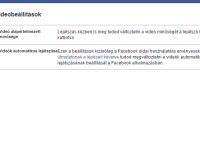 Facebook automatikus lejátszás kikapcsolása