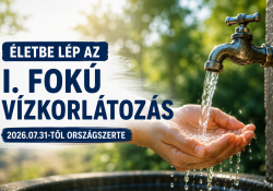 Országszerte életbe lépett az I. fokú vízkorlátozás – ezekre most minden családnak figyelnie kell Országszerte életbe lépett az I. fokú vízkorlátozás – ezekre most minden családnak figyelnie kell
